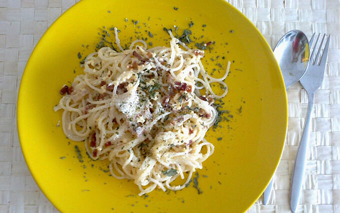 Recept Špagety carbonara